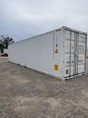 NEW 40ft High Cube White Shipping Container – Pure White Single Door Storage Container image 2