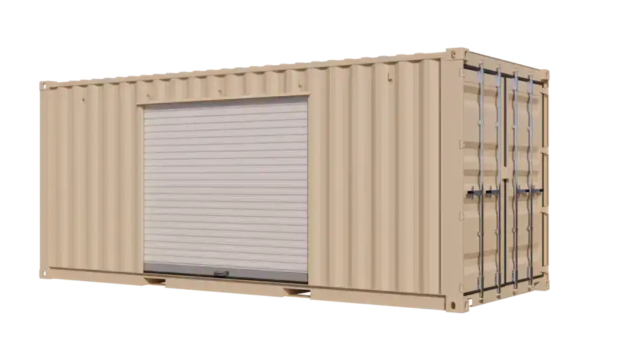 20ft Storage Container w/ One 8ft Roll-up Doors on Left Side image 0