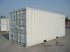 20ft White Shipping Container (One Trip) – RAL 9003 Wind & Watertight Storage Container image 3