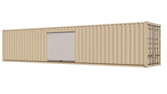 40ft New Storage Container w/ One 8ft Roll-up Door on Left Side image 0