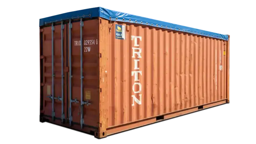 20ft Used Open Top Soft Roof Shipping Container image 0