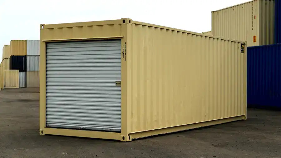 24ft Refurbished Storage Container with Roll-Up Door image 5