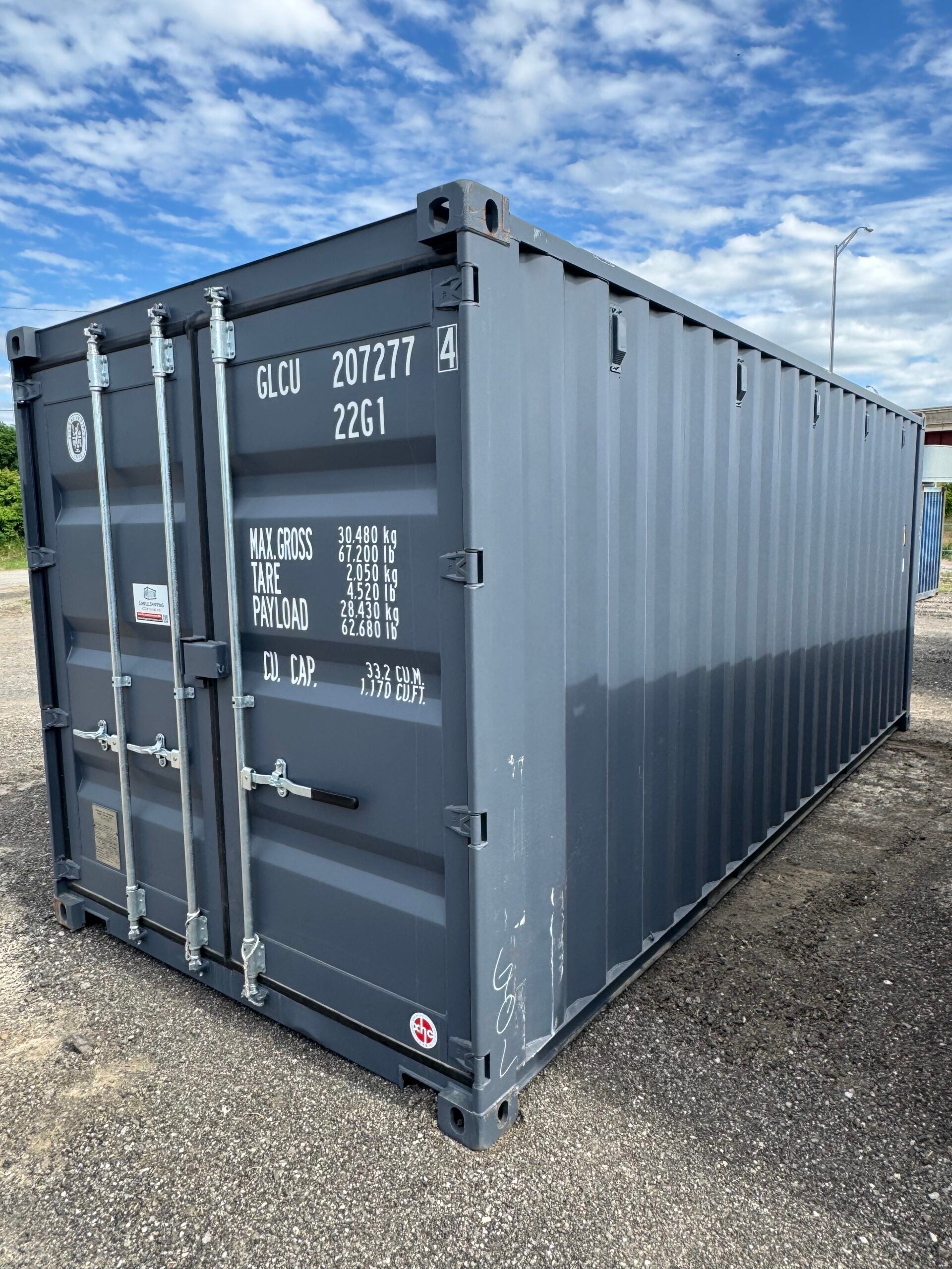 NEW 20ft Slate Gray Shipping Container image 0