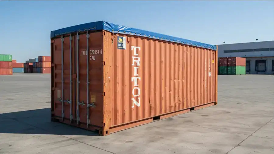 20ft Used Open Top Soft Roof Shipping Container image 1