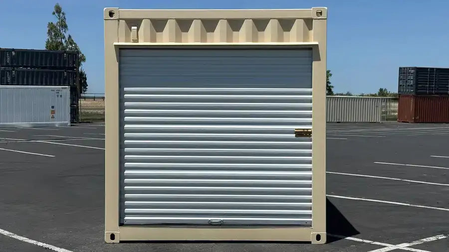 16ft Refurbished Storage Container with Roll-Up Door image 2
