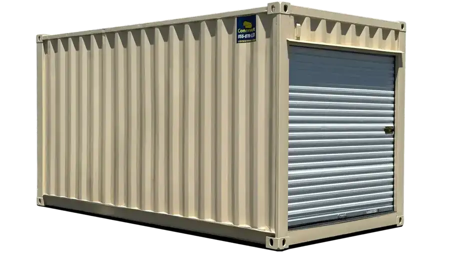16ft Refurbished Storage Container with Roll-Up Door image 0