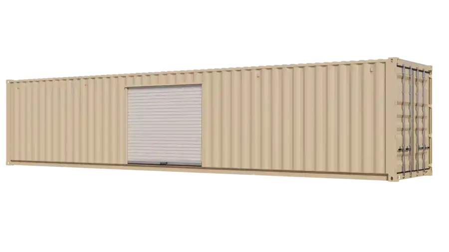 40ft Storage Container w/ One 8ft Roll-up Door on Left Side image 1