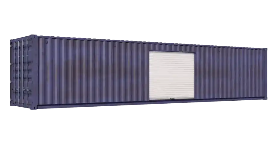 40ft Storage Container w/ One 8ft Roll-up Door on Right Side image 0