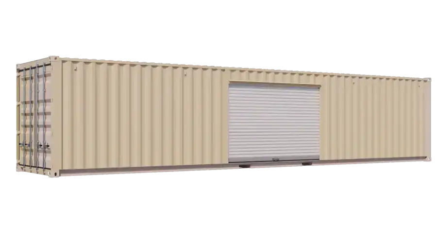 40ft Storage Container w/ One 10ft Roll-up Door on Right Side image 1