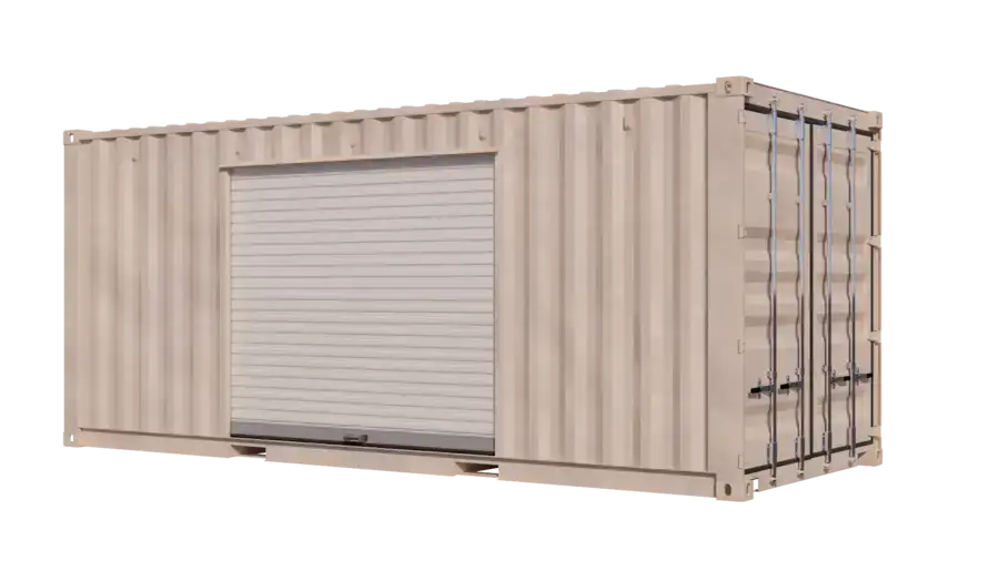 20ft Storage Container w/ One 8ft Roll-up Doors on Left Side image 2