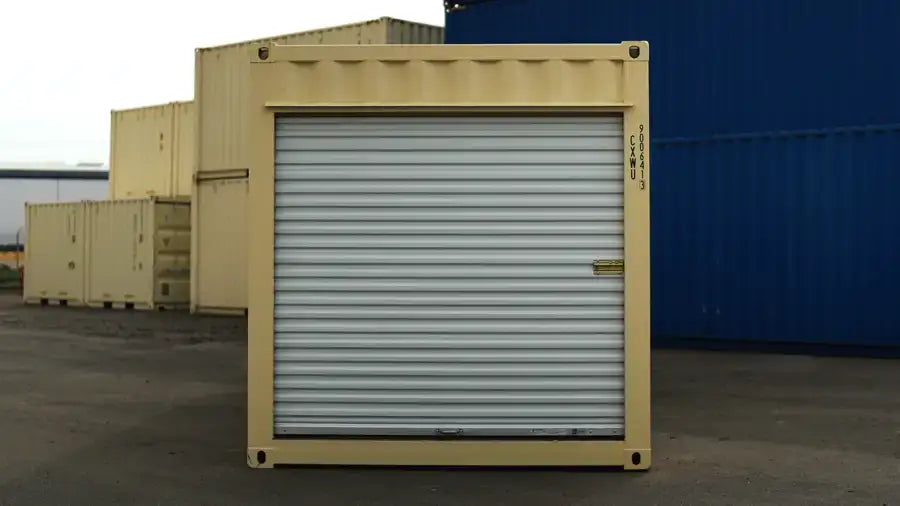 24ft Refurbished Storage Container with Roll-Up Door image 2