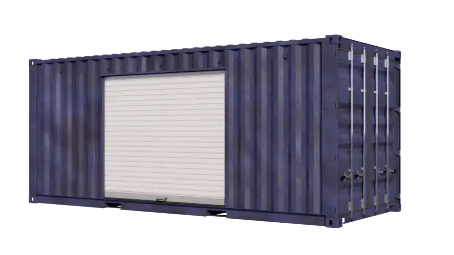 20ft Storage Container w/ One 8ft Roll-up Doors on Left Side image 1