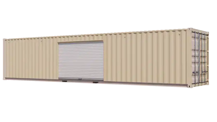 40ft Storage Container w/ One 10ft Roll-up Door on Left Side image 1