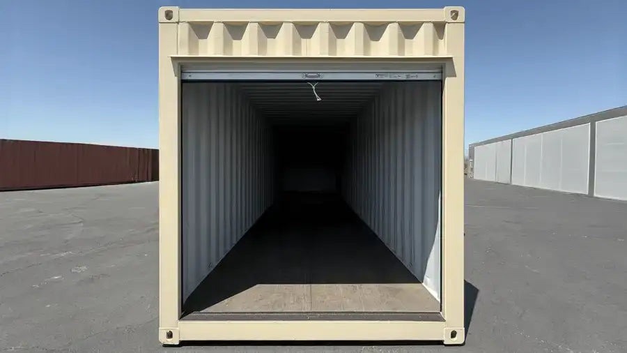 30ft Refurbished Storage Container with Roll-Up Door image 4