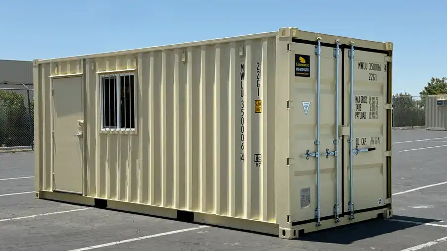 Rent 20ft Ground Level Office and Storage Combo Container image 15