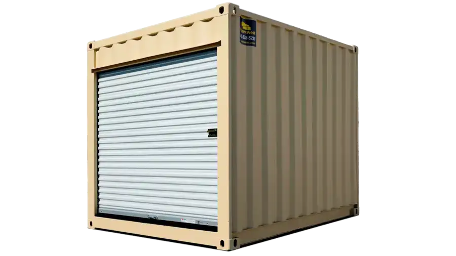 10ft Refurbished Storage Container with Roll-Up Door image 0