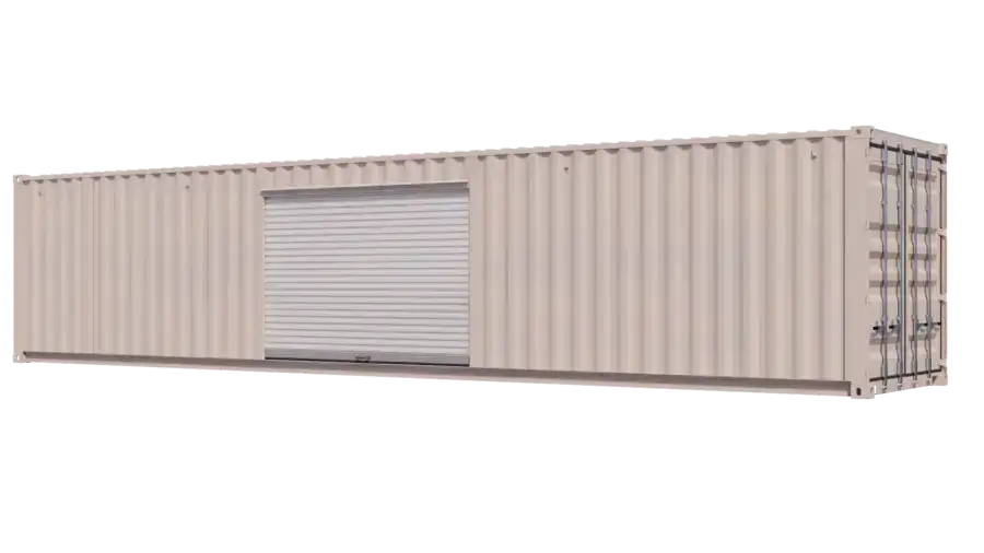 40ft Storage Container w/ One 10ft Roll-up Door on Left Side image 2