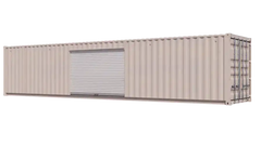 40ft Storage Container w/ One 10ft Roll-up Door on Left Side image 2