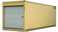 24ft Refurbished Storage Container with Roll-Up Door image 0
