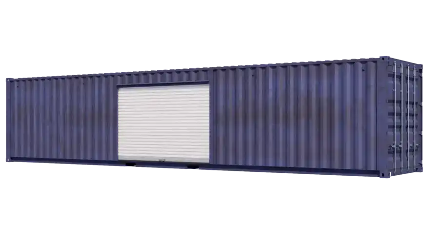 40ft Storage Container w/ One 10ft Roll-up Door on Left Side image 0