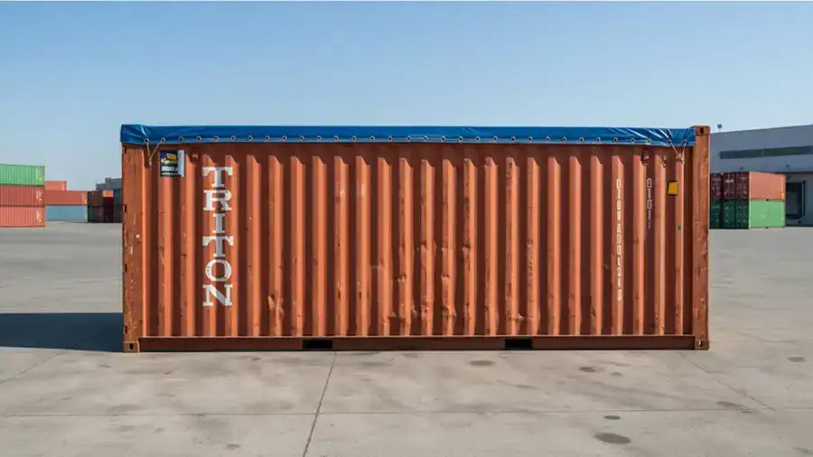 20ft Used Open Top Soft Roof Shipping Container image 4