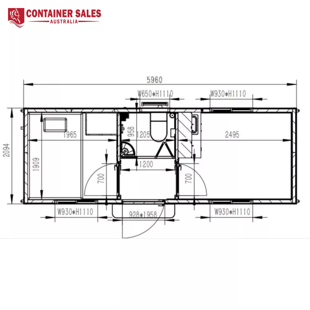 6m 2-Room Accommodation Unit (Type C) image 4