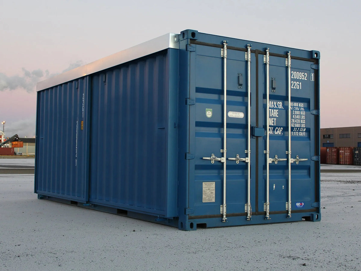 20′ Storage Container With Sliding Door image 0